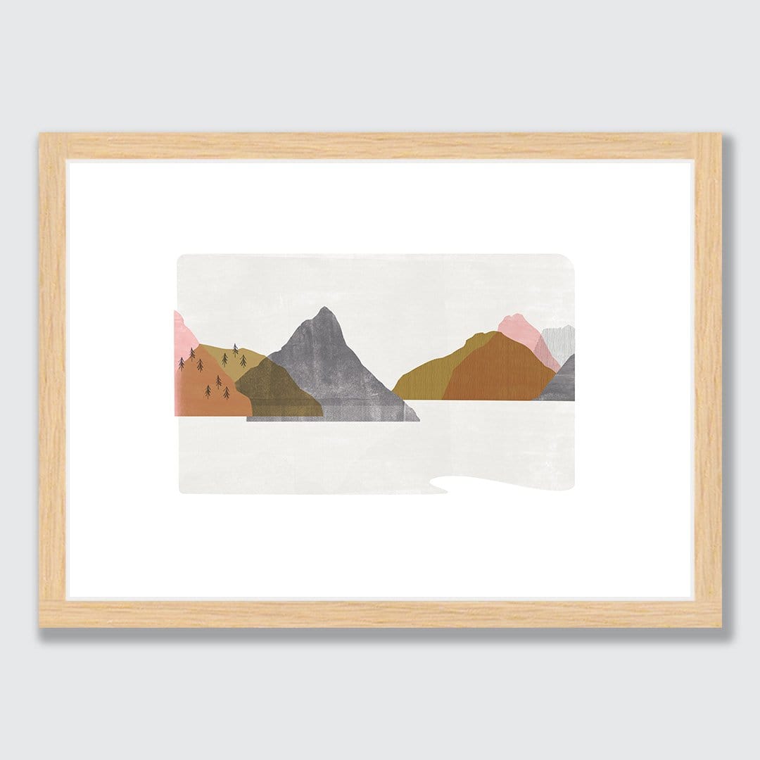 Fiordland Pink Art Print by Sarah Parkinson