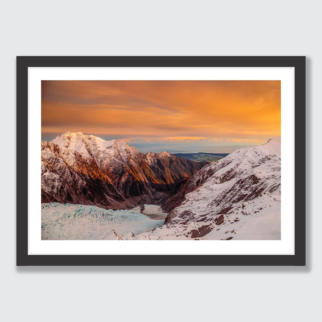 First Light in Franz - Franz Josef Glacier Photographic Print by Mike Mackinven
