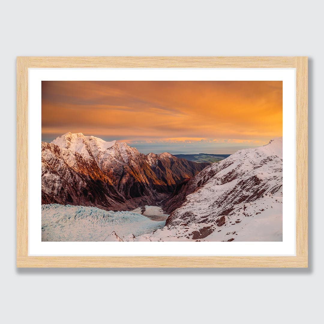  First Light in Franz - Franz Josef Glacier Photographic Print by Mike Mackinven