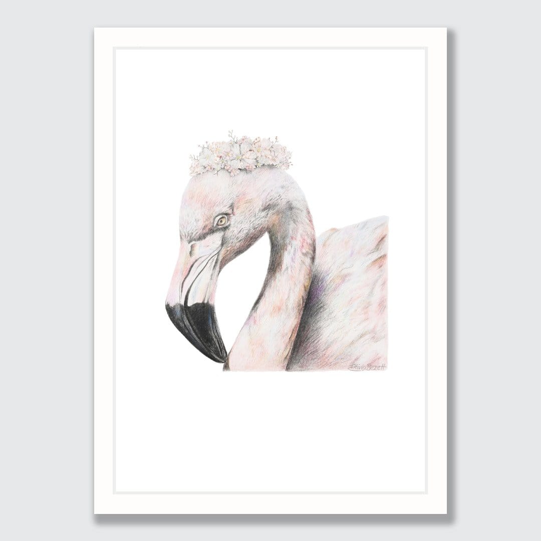 Flamingo Art Print by Olivia Bezett