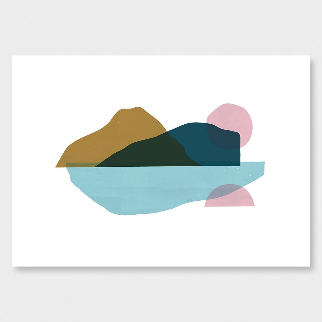 Floating Island Mustard Art Print by Sarah Parkinson