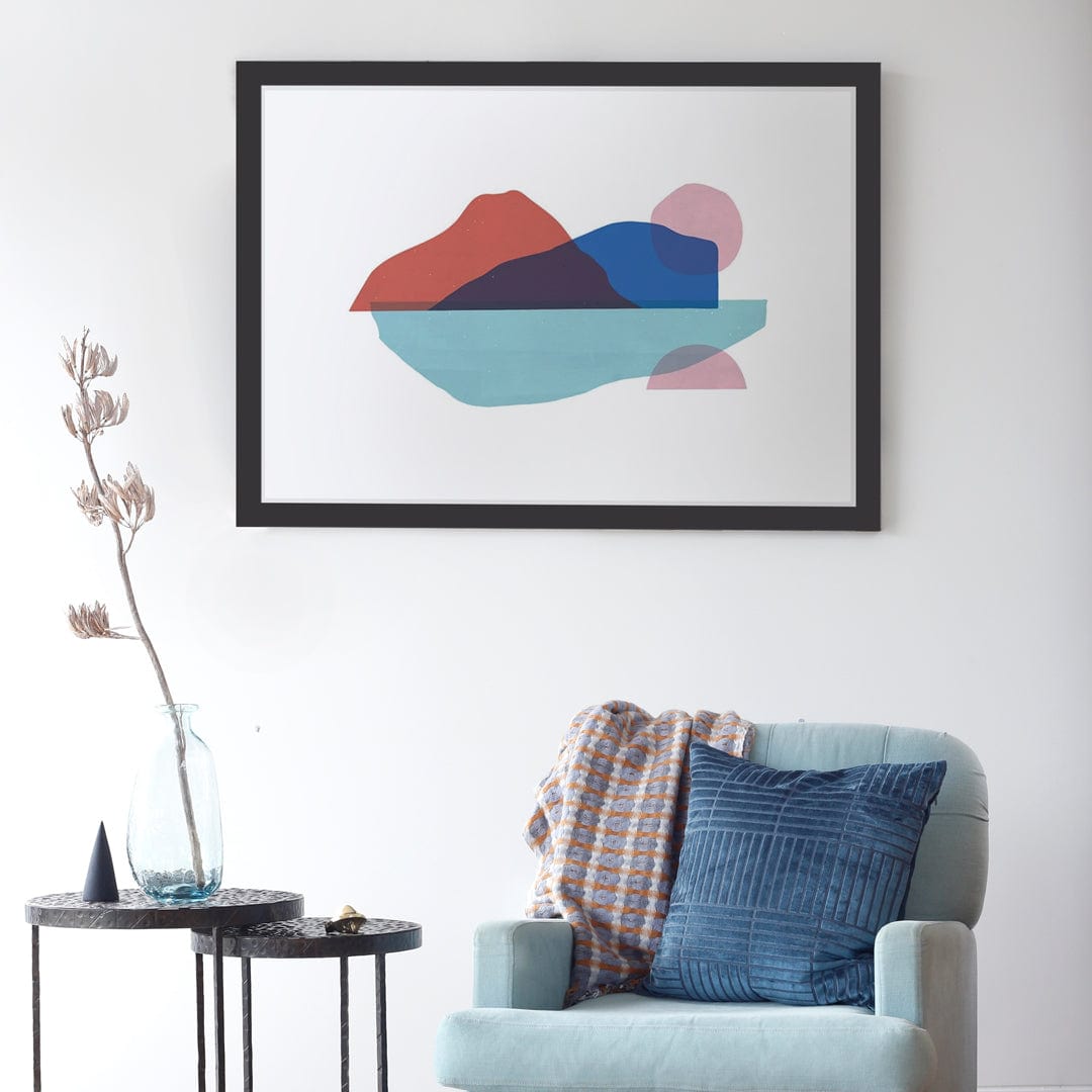Floating Island Rust Art Print by Sarah Parkinson