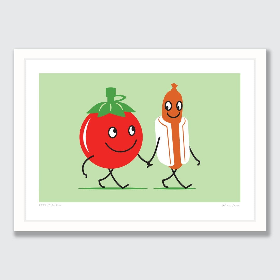 Food Friends 2 Art Print by Glenn Jones