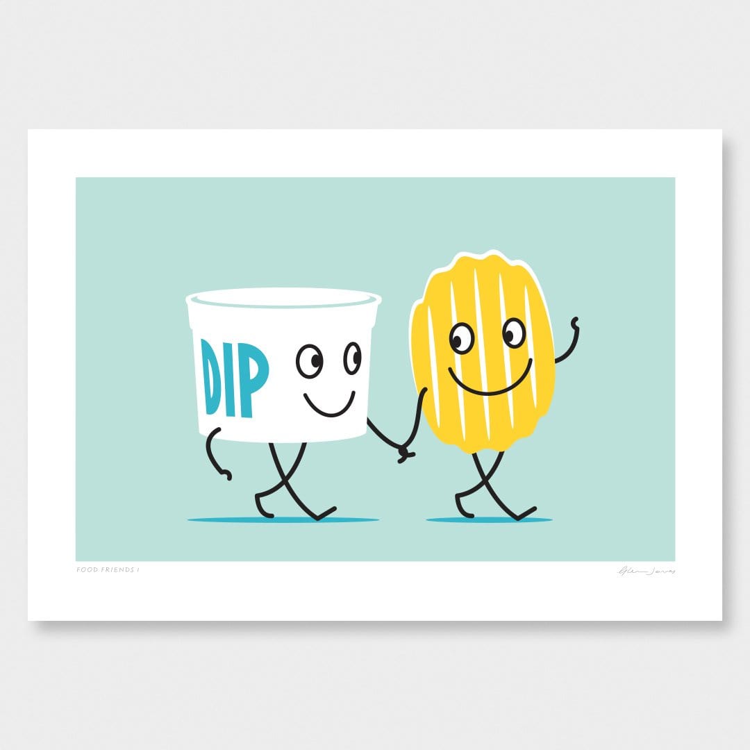 Food Friends 1 Art Print by Glenn Jones