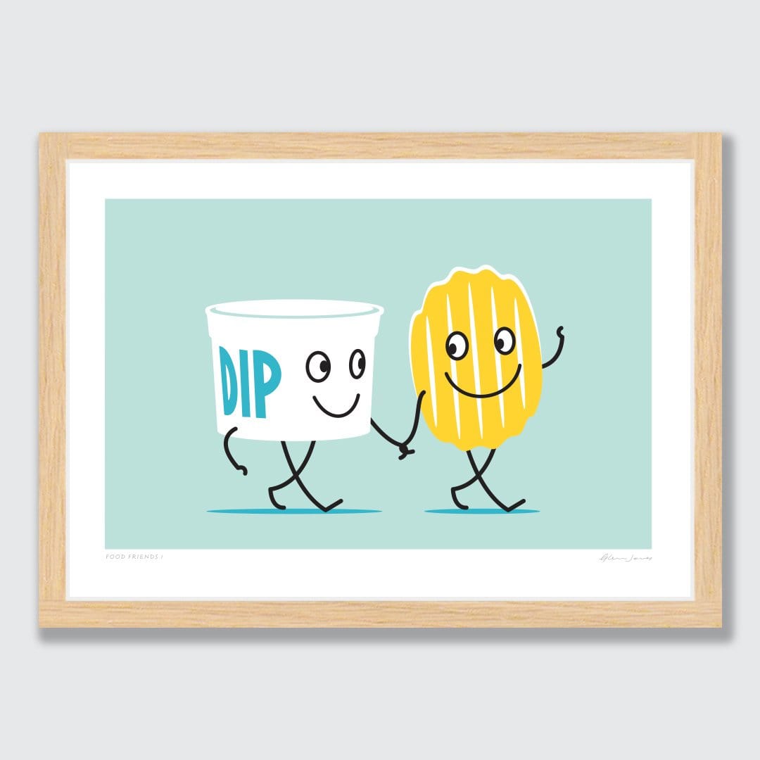 Food Friends 1 Art Print by Glenn Jones