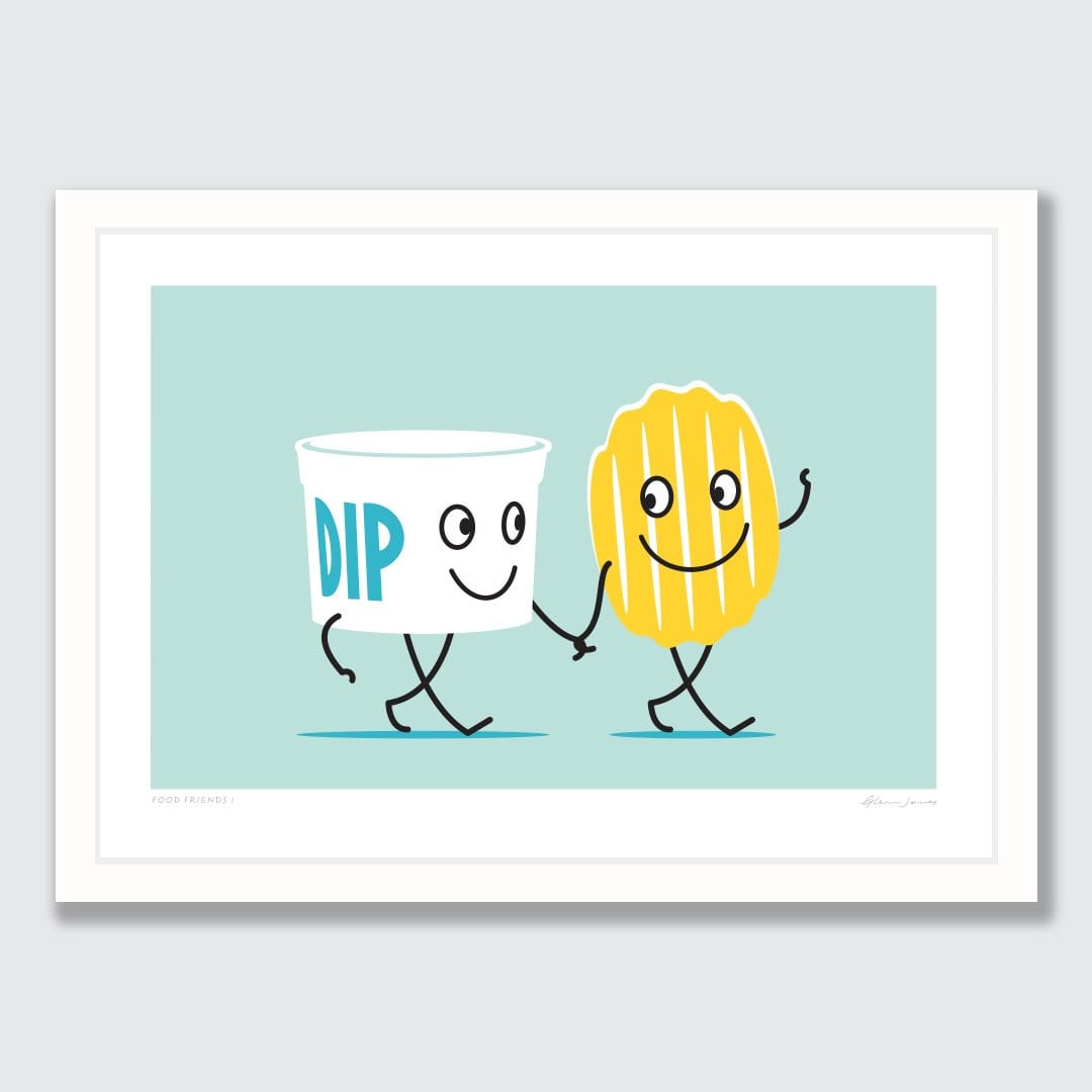 Food Friends 1 Art Print by Glenn Jones