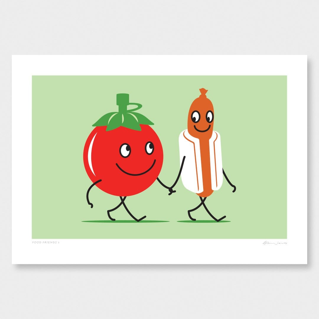Food Friends 2 Art Print by Glenn Jones