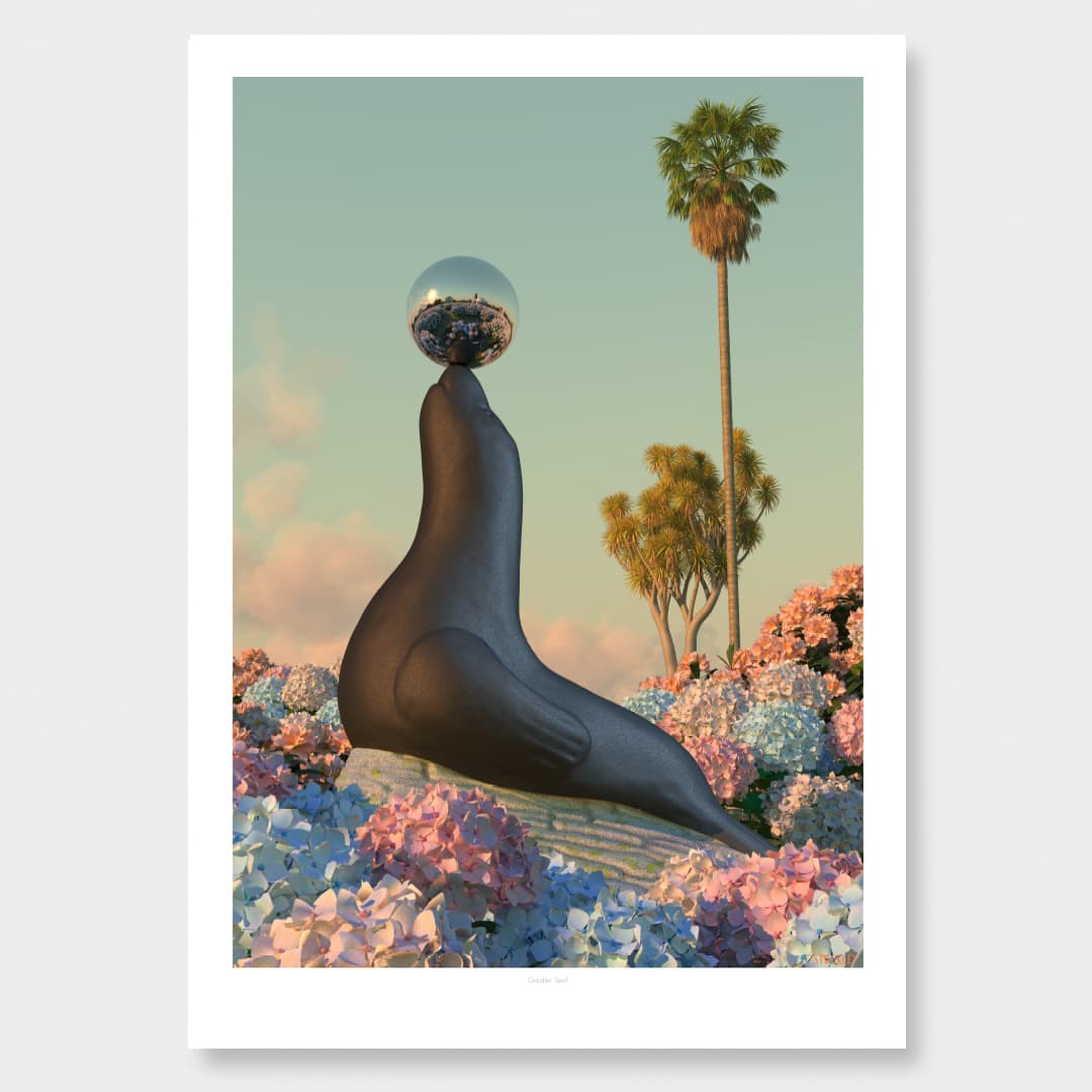 Garden Seal Art Print by Simon Stockley