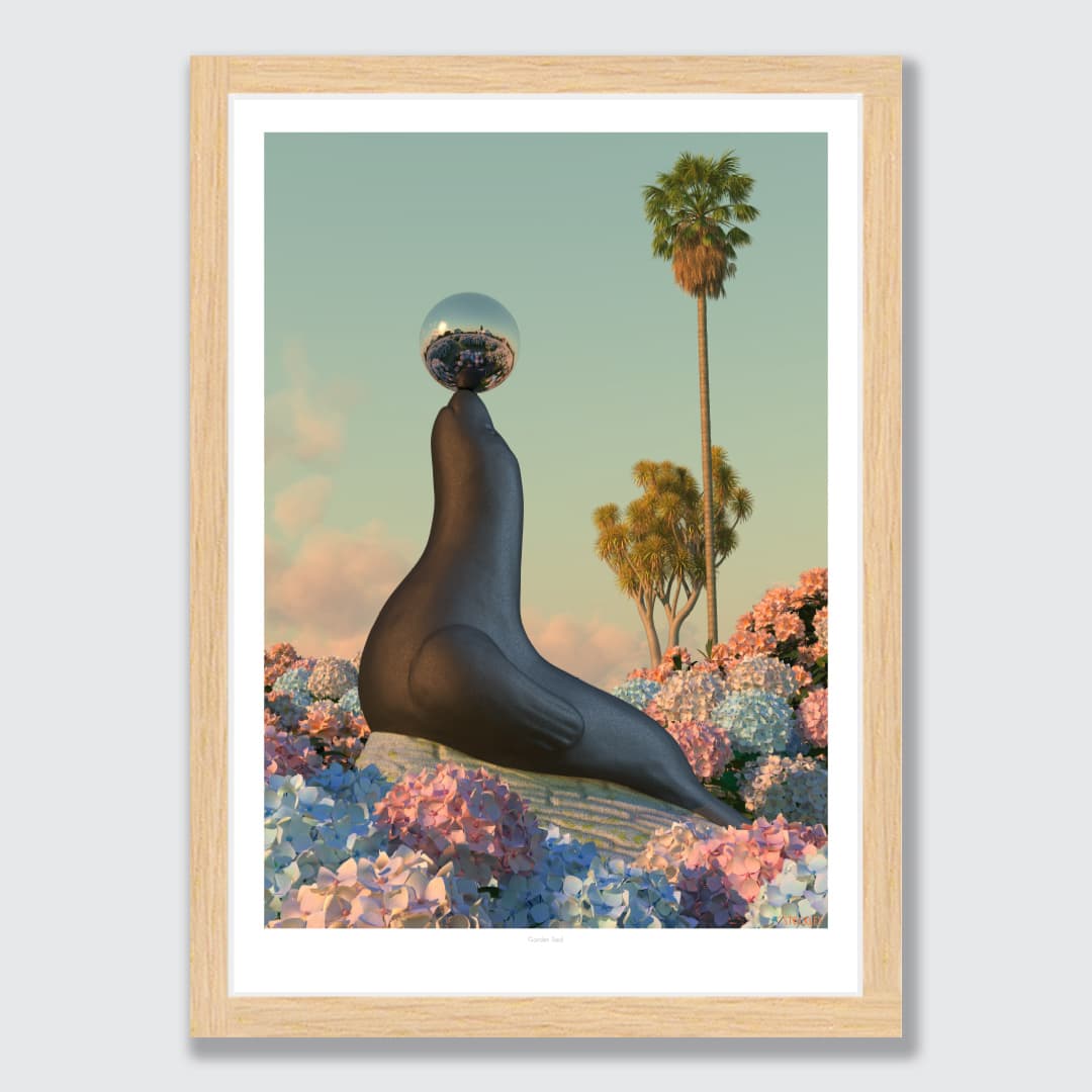 Garden Seal Art Print by Simon Stockley
