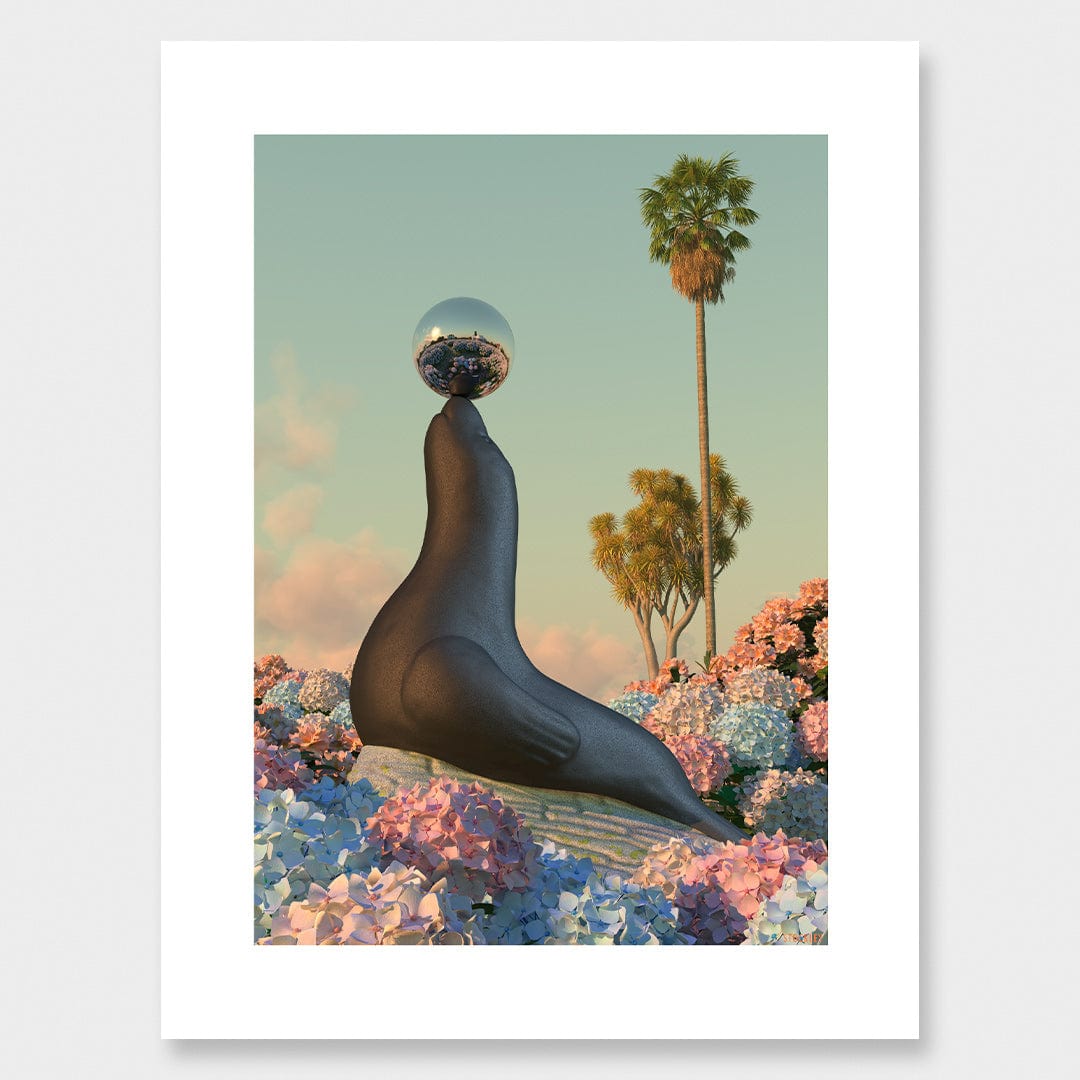 Garden Seal Limited Edition Canvas Print by Simon Stockley