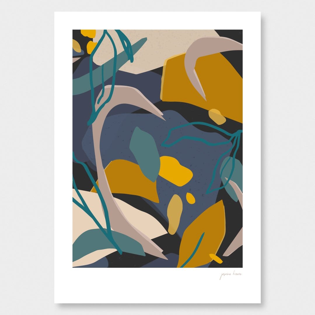 Golden Leaf III Art Print by Jasmine Kroeze