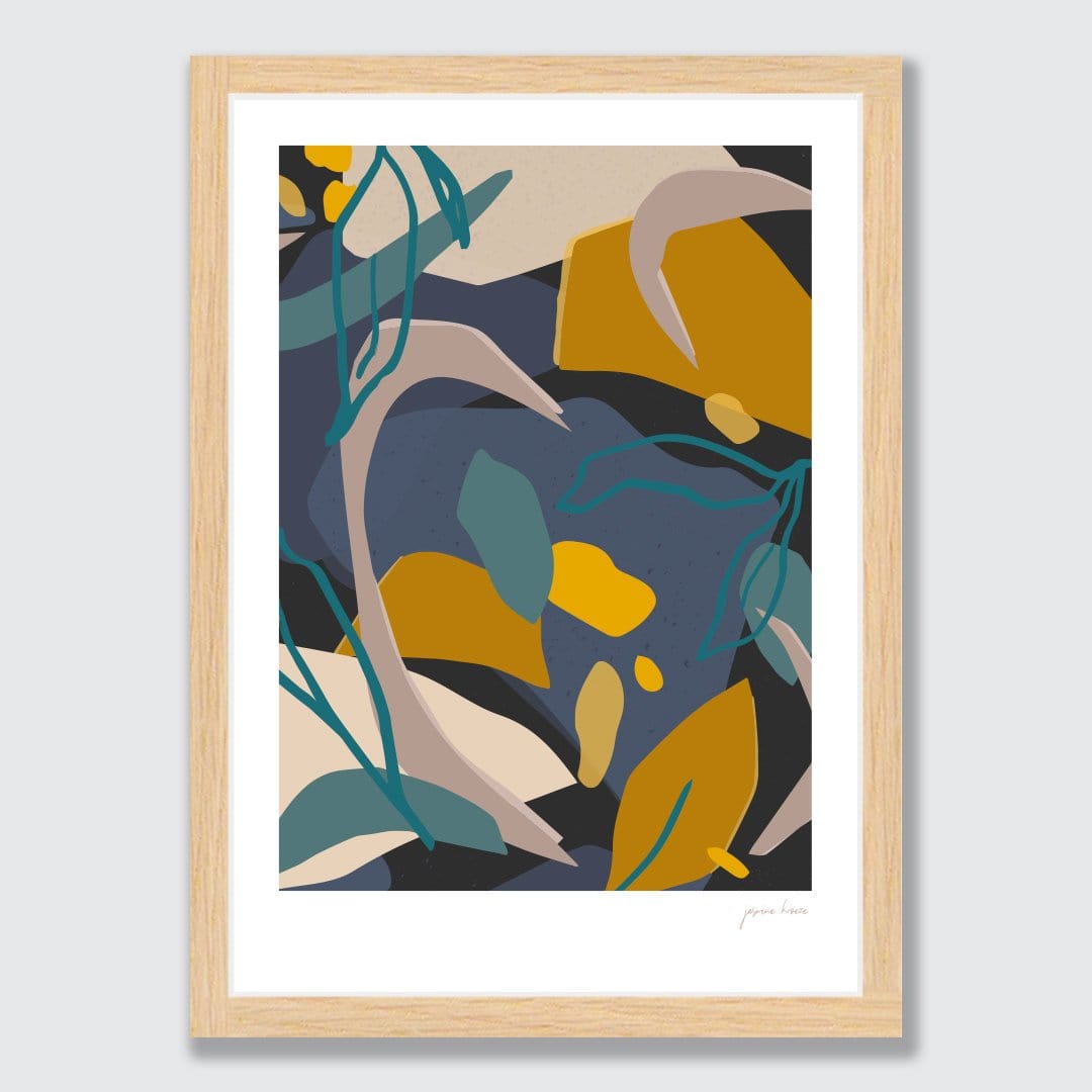 Golden Leaf III Art Print by Jasmine Kroeze