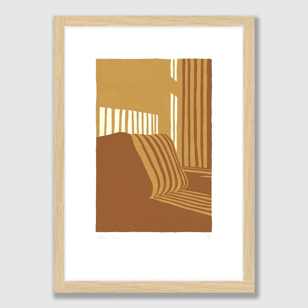 Golden Hour Minimal Art Print by Home Time