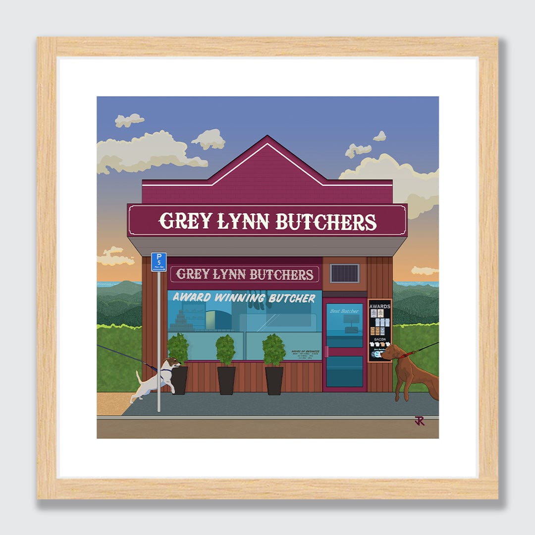 Grey Lynn Butchers Art Print by Jonnie Ritchie