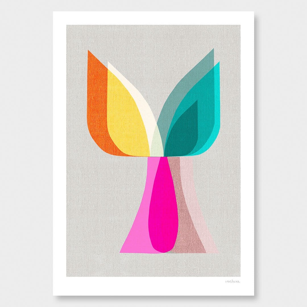 Grey Blossom II Art Print by Inaluxe