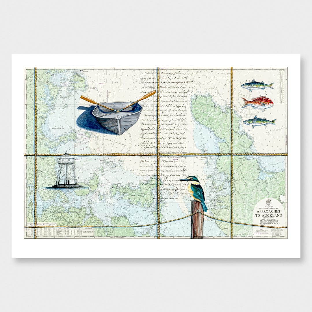 Hauraki Gulf 2 Limited Edition Art Print by Justine Hawksworth