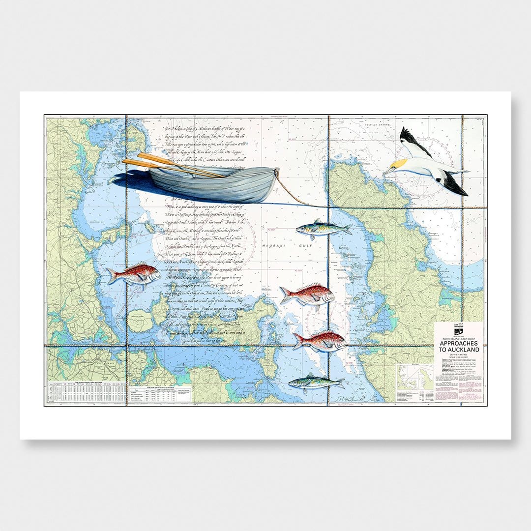 Hauraki Gulf 1 Art Print by Justine Hawksworth