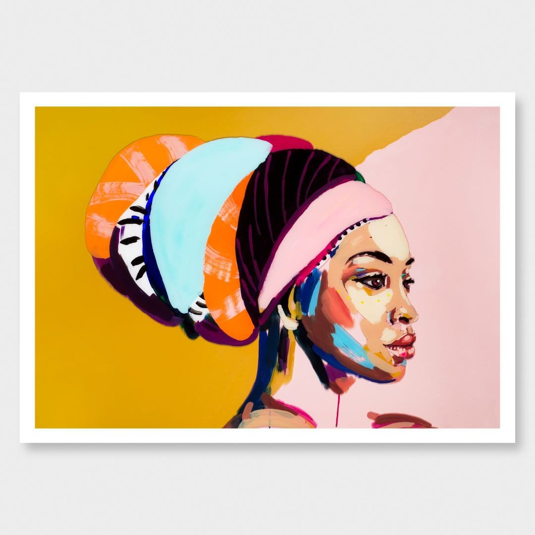L V Girl Framed Art Canvas – Poster Prints NZ