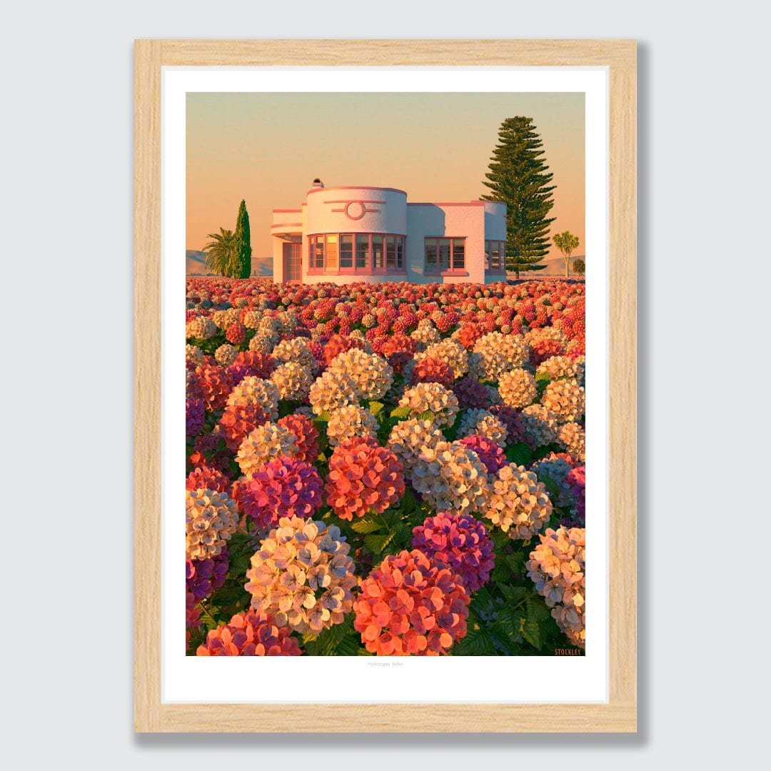 Hydrangea Valley Art Print by Simon Stockley