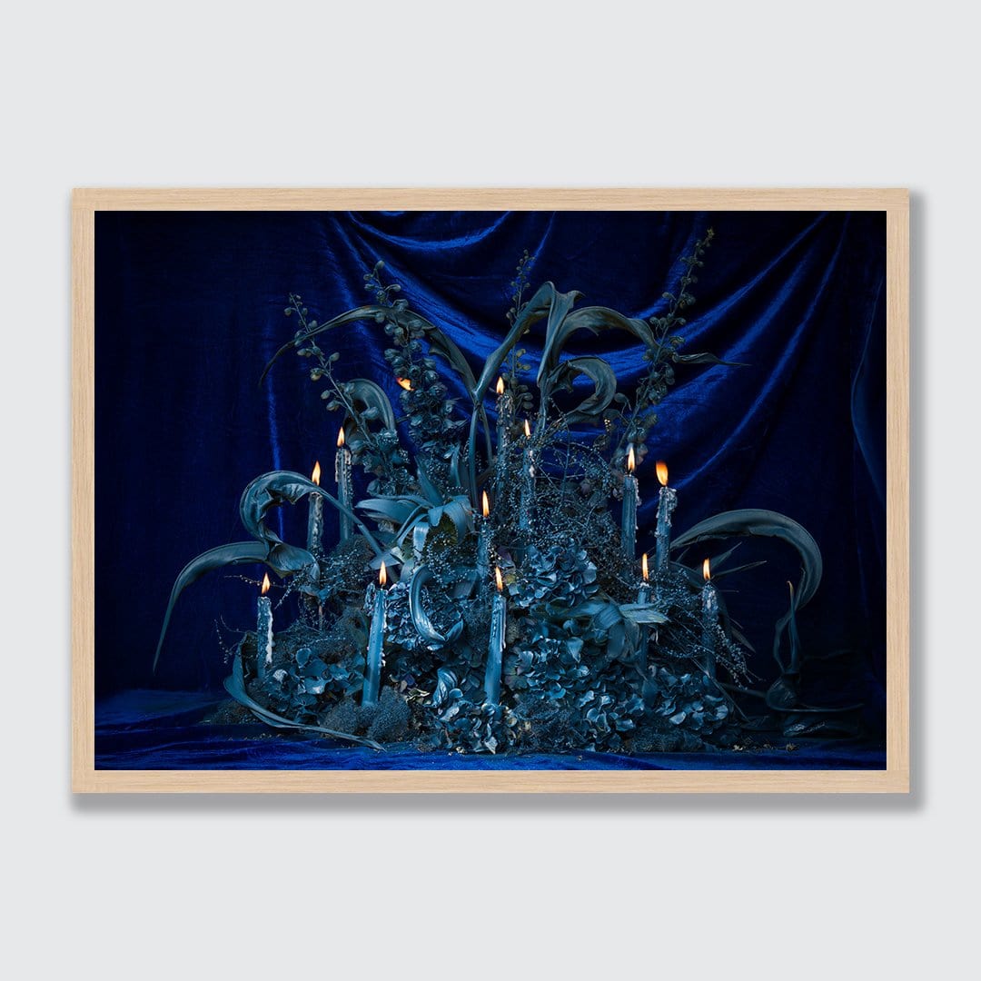 Illuminated Blue Velvet Photographic Print by Georgie Malyon