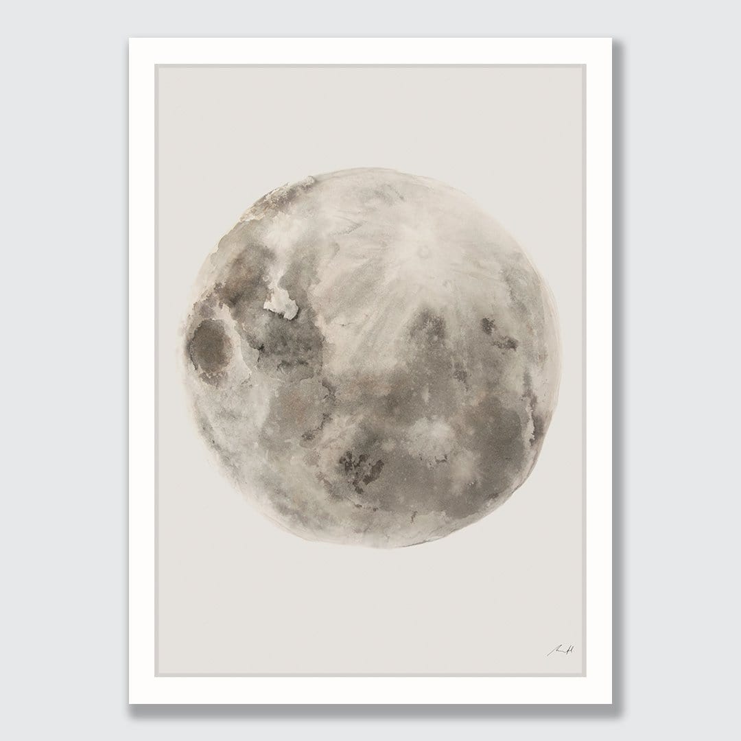 Ink Moon Art Print by Carmel Van Der Hoeven