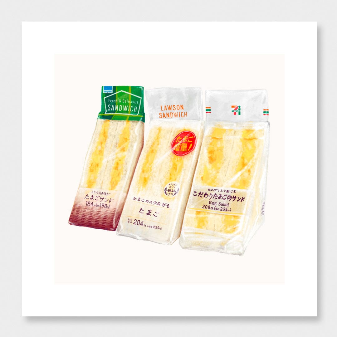 Japanese Egg Sammies Limited Edition Art Print by Bridget Daulby