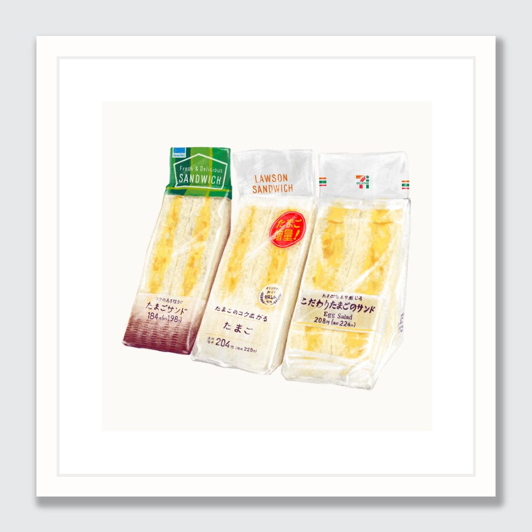 Japanese Egg Sammies Limited Edition Art Print by Bridget Daulby