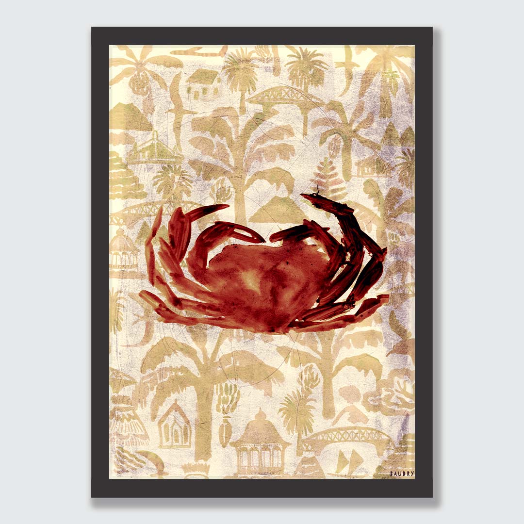 Kaimoana Crab Art Print by Lisa Baudry