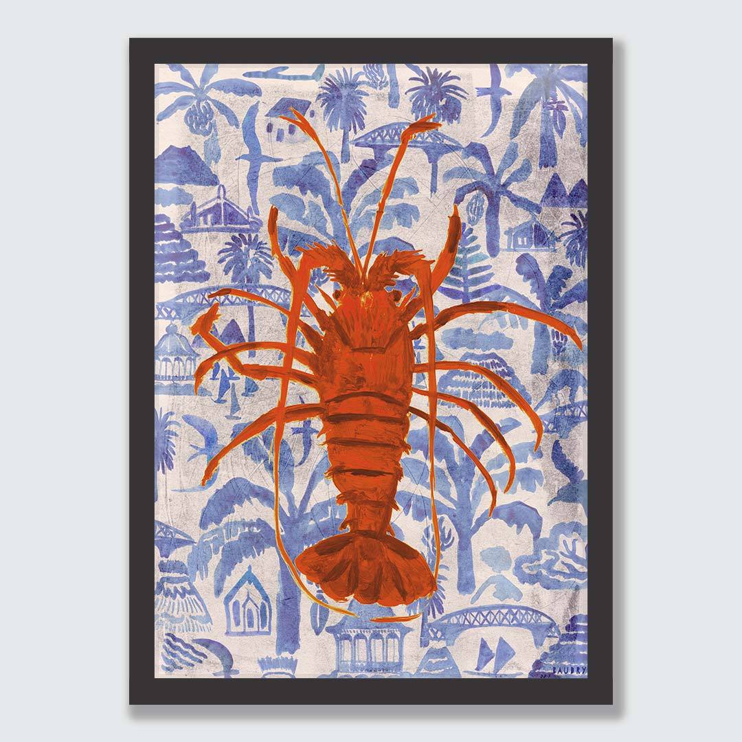 Kaimoana Crayfish Art Print by Lisa Baudry