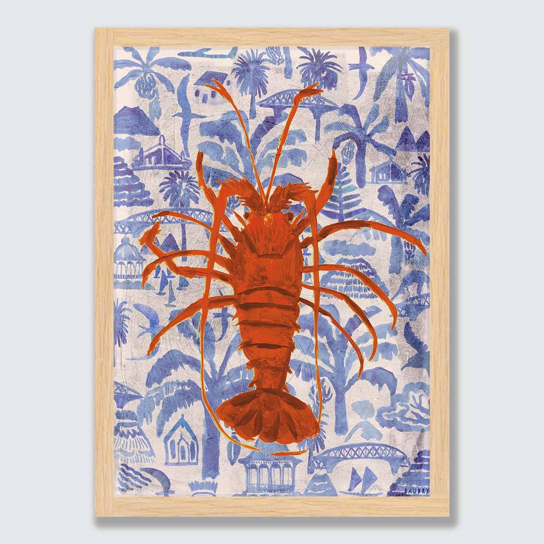 Kaimoana Crayfish Art Print by Lisa Baudry