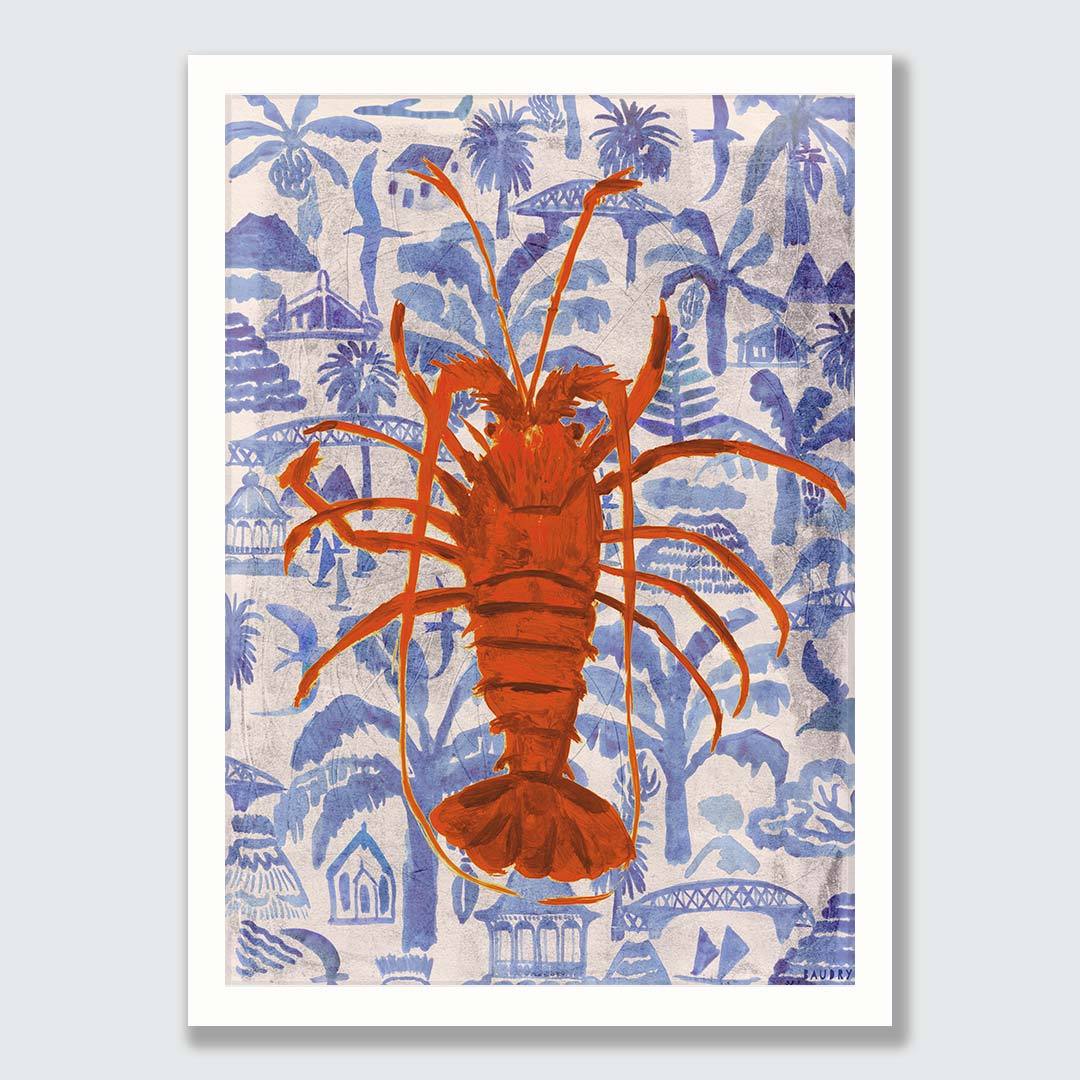 Kaimoana Crayfish Art Print by Lisa Baudry