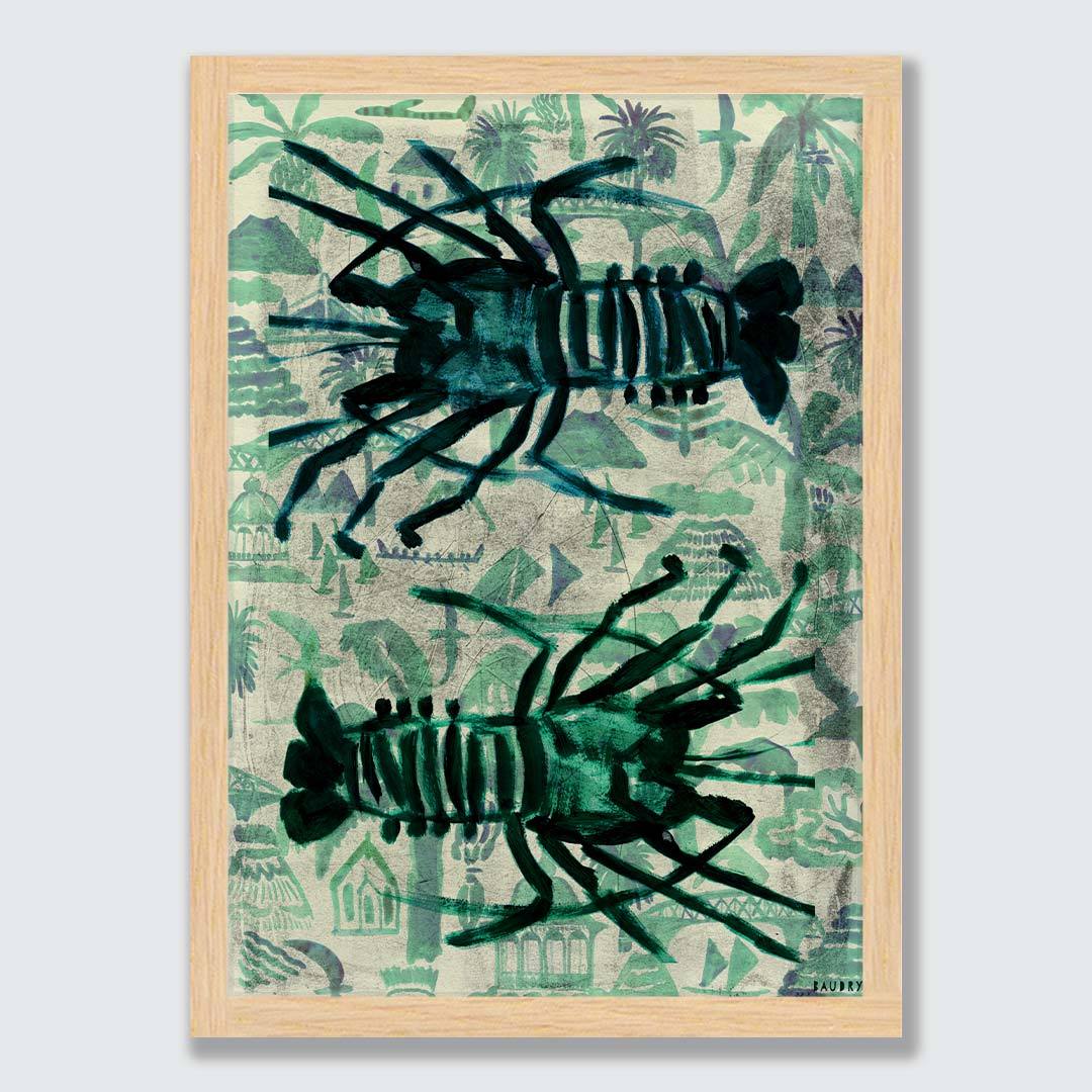 Kaimoana Double Cray Art Print by Lisa Baudry