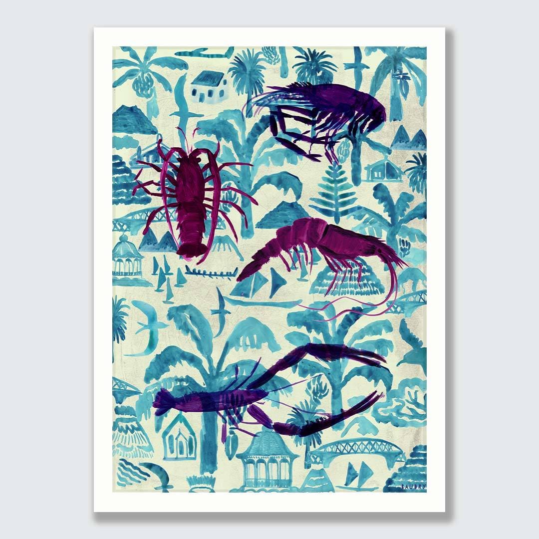 Kaimoana Scampi Art Print by Lisa Baudry