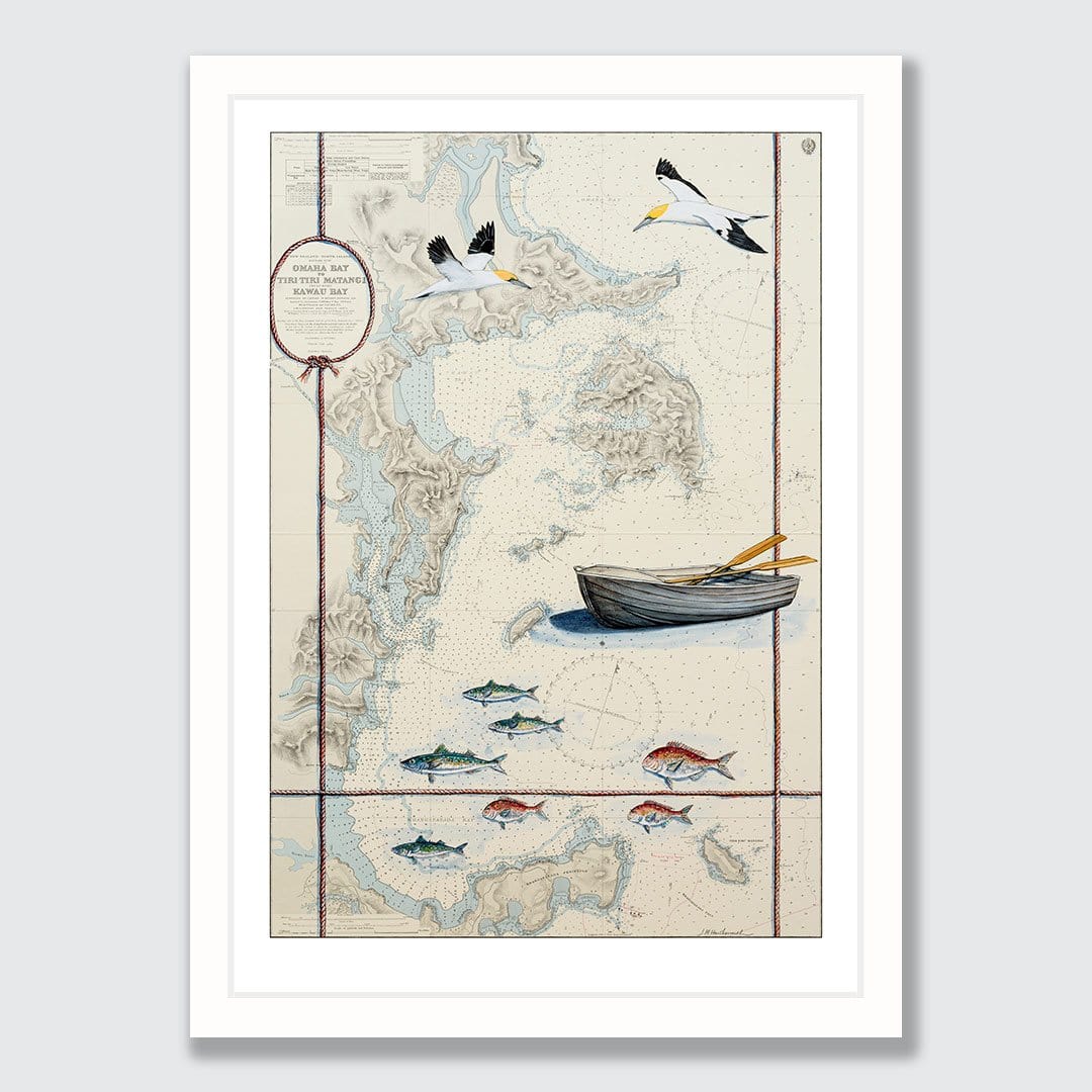Kawau 2 Art Print by Justine Hawksworth
