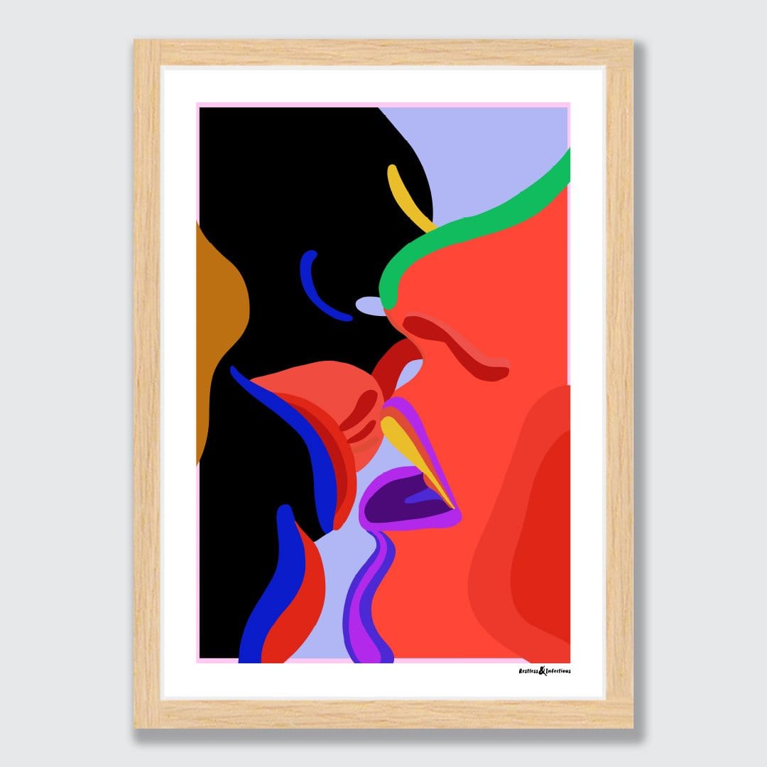 Kiss Art Print by Restless & Infectious