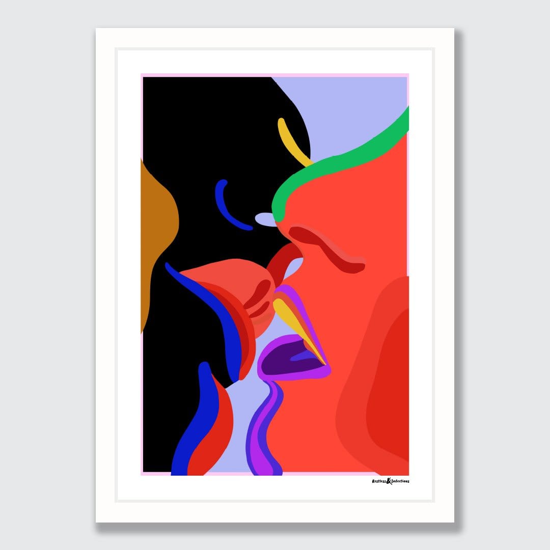 Kiss Art Print by Restless & Infectious