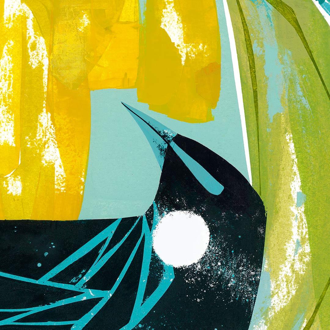 Kowhai Nest Art Print by Holly Roach