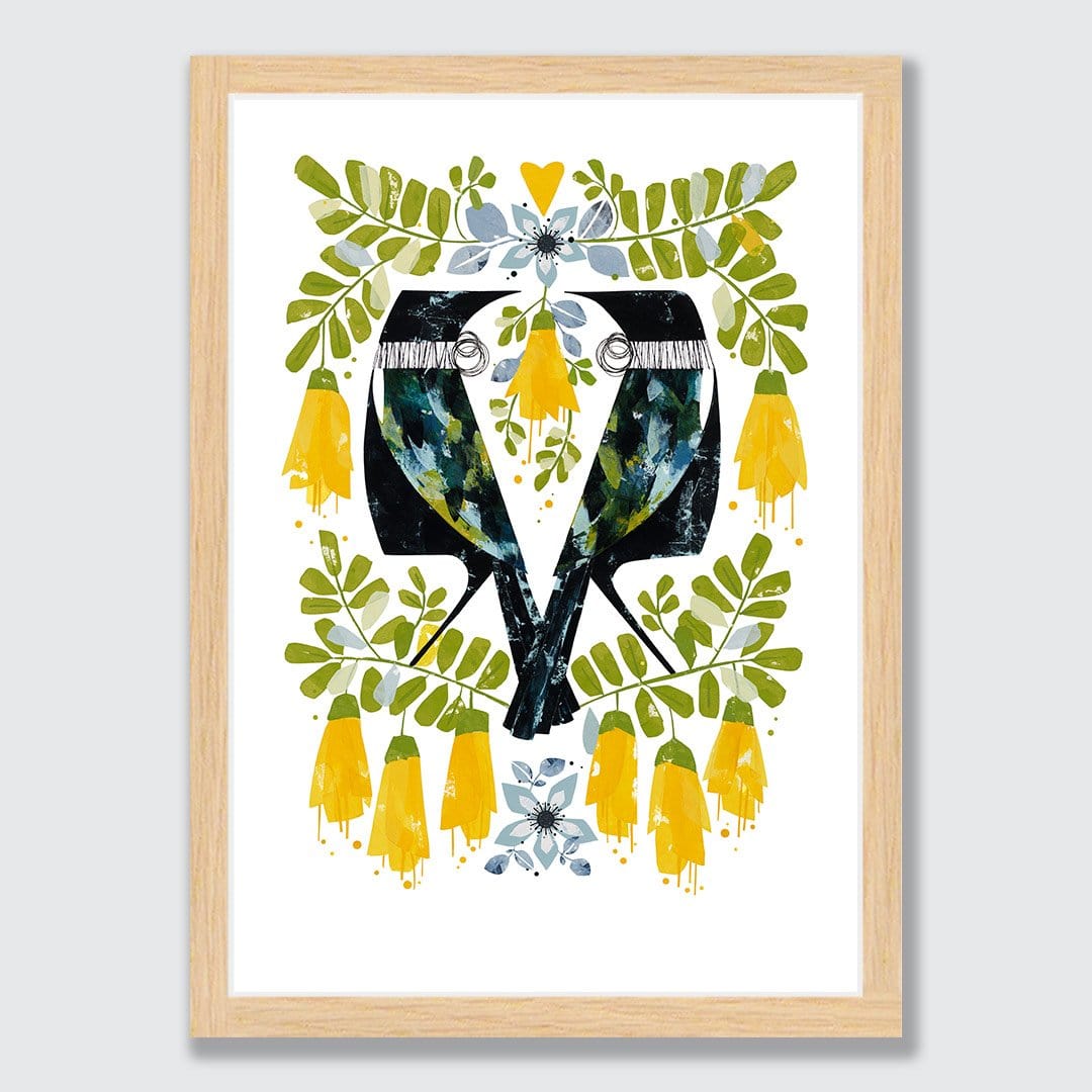 Kōwhai Song Art Print by Holly Roach