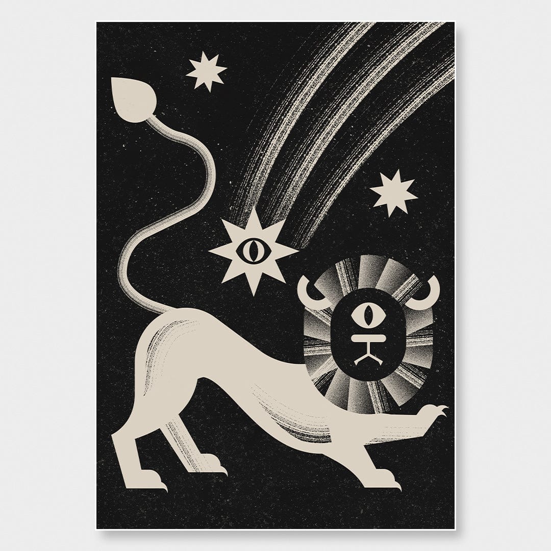 Lion and the Stars Art Print by Beth Xia