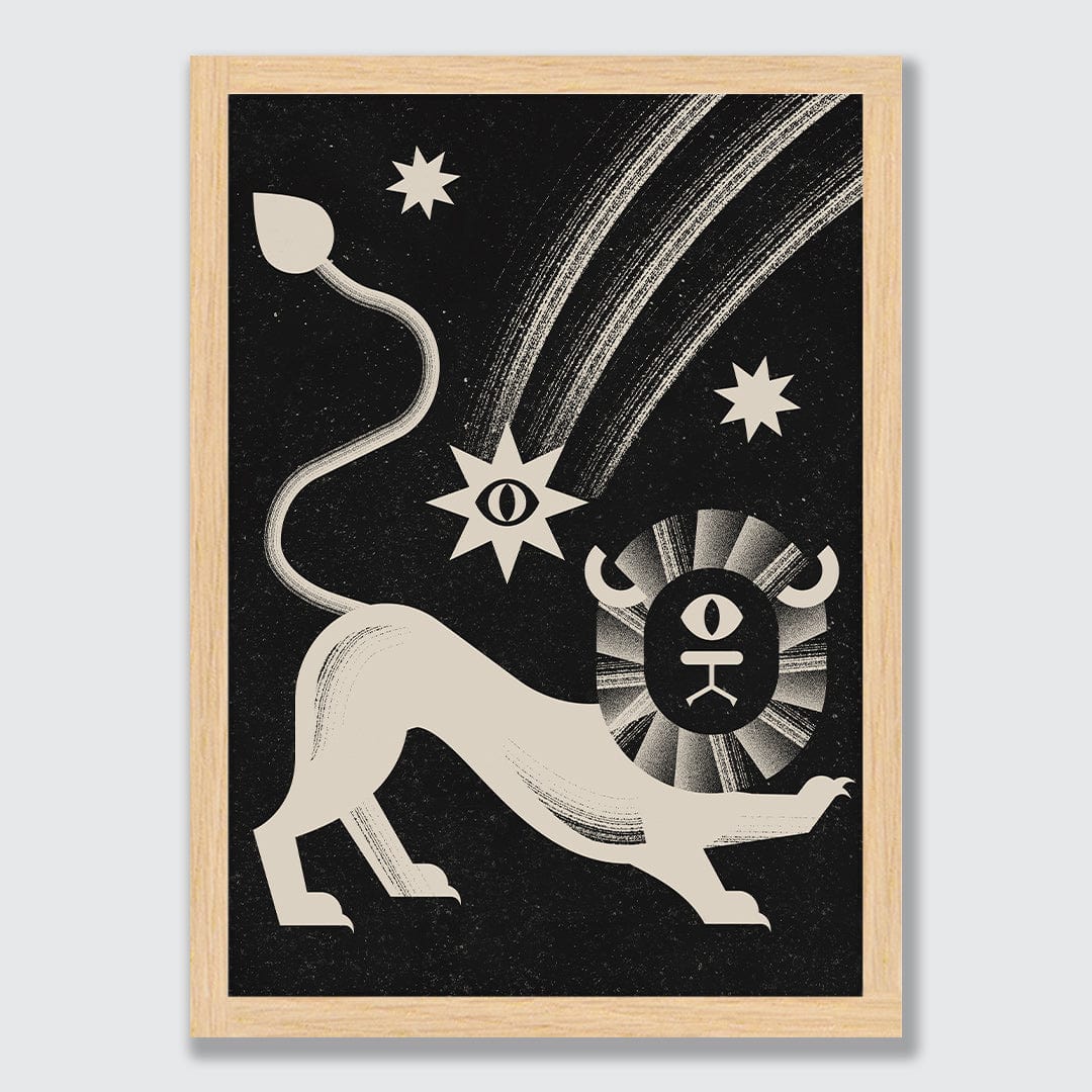 Lion and the Stars Art Print by Beth Xia