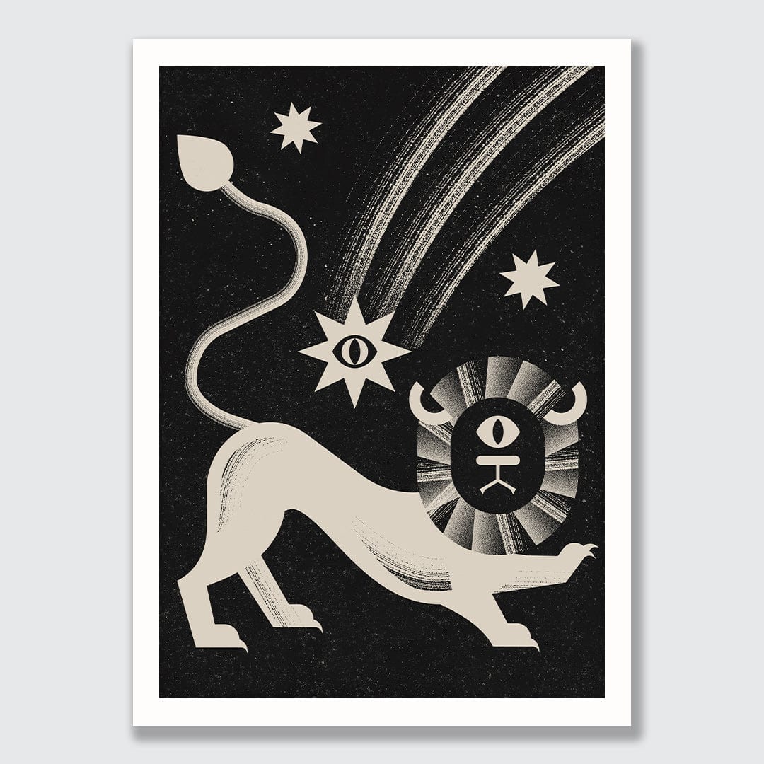 Lion and the Stars Art Print by Beth Xia
