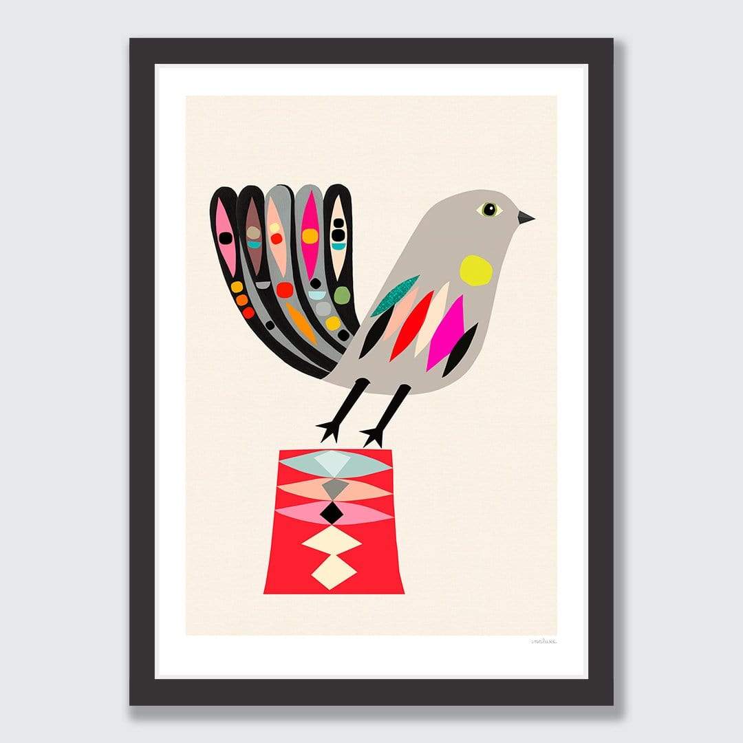 Little Grey Fantail Art Print by Inaluxe