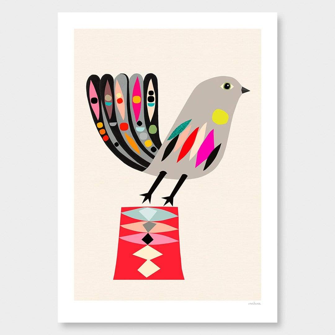 Little Grey Fantail Art Print by Inaluxe