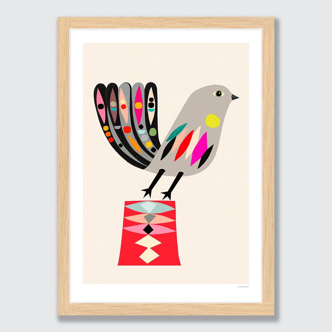 Little Grey Fantail Art Print by Inaluxe