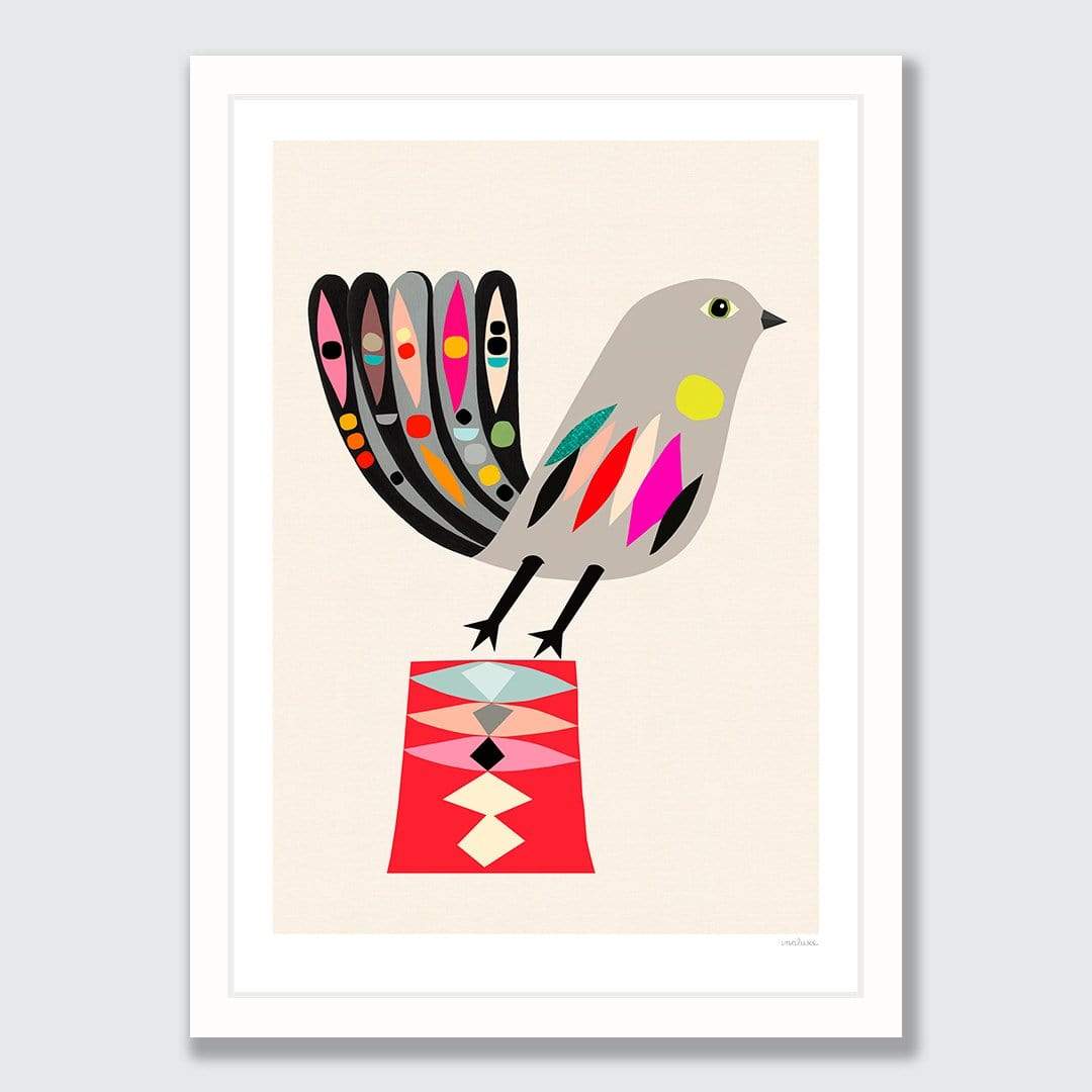 Little Grey Fantail Art Print by Inaluxe