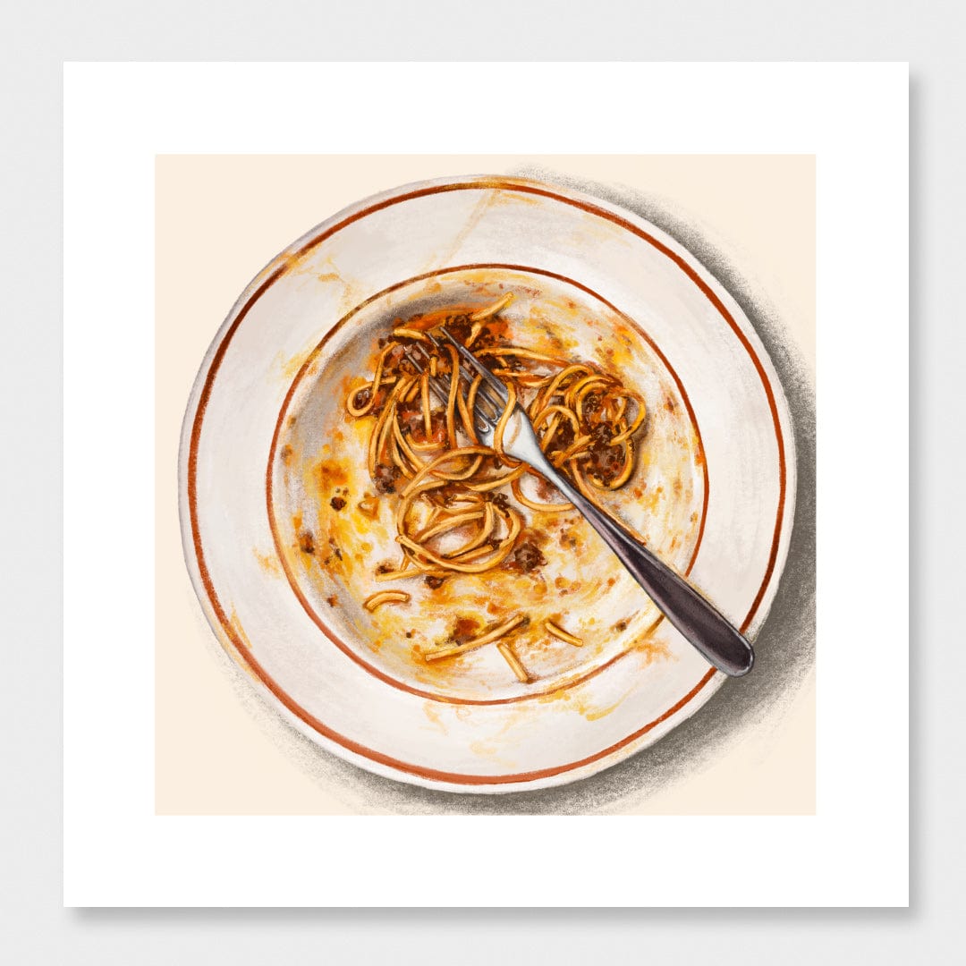 Lockdown Spag-bol Limited Edition Art Print by Bridget Daulby