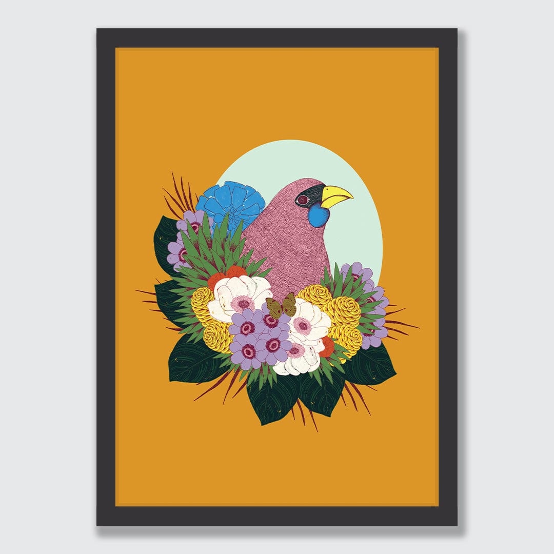 Lost Paradise Kokako Art Print by Crissie Rodda