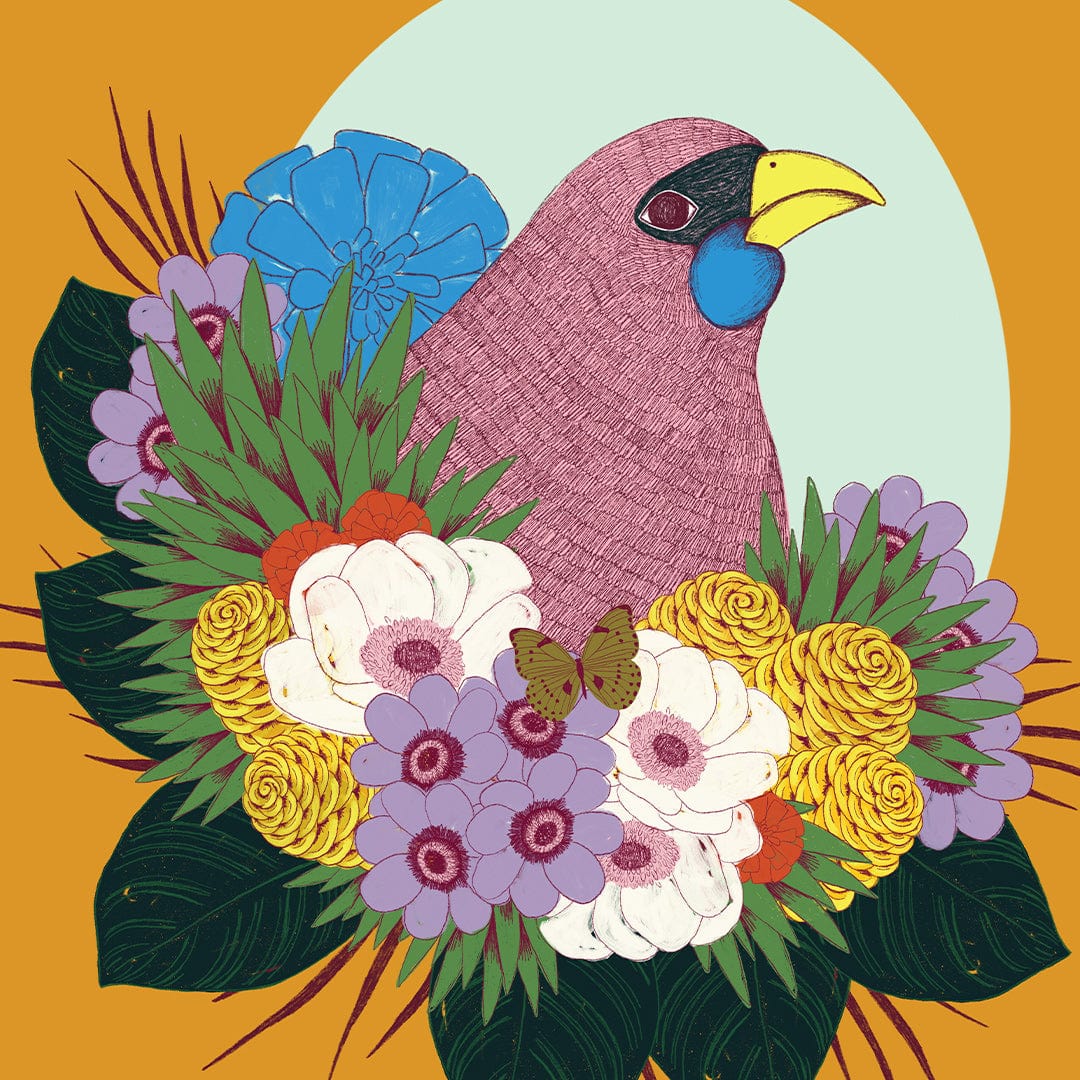 Lost Paradise Kokako Art Print by Crissie Rodda