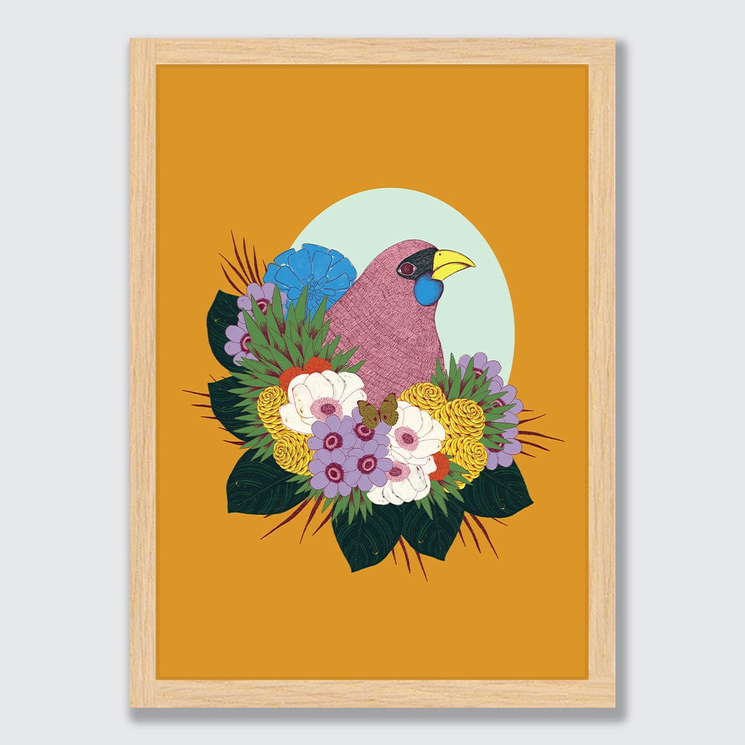 Lost Paradise Kokako Art Print by Crissie Rodda
