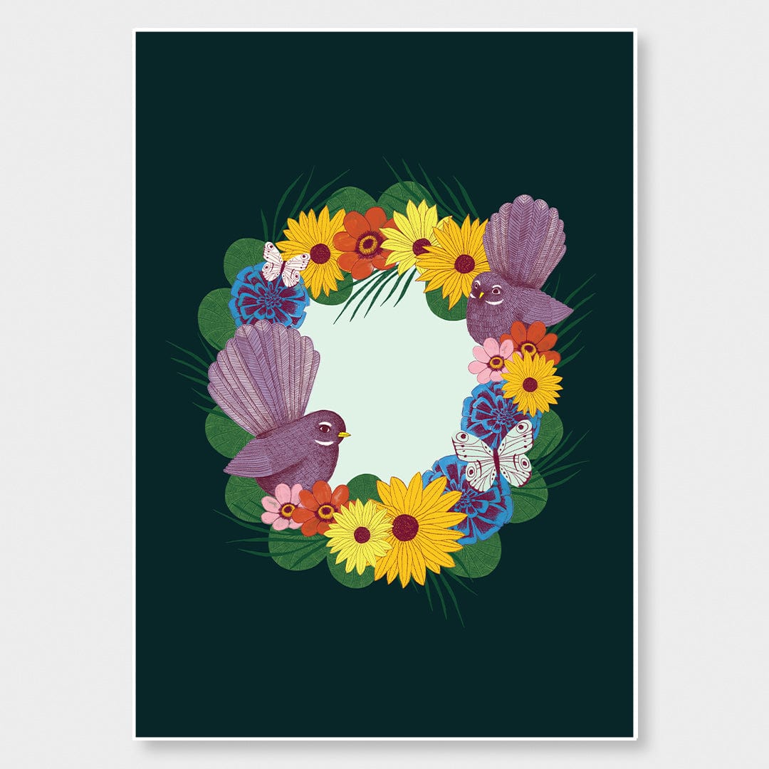 Lost Paradise Piwakawaka Art Print by Crissie Rodda